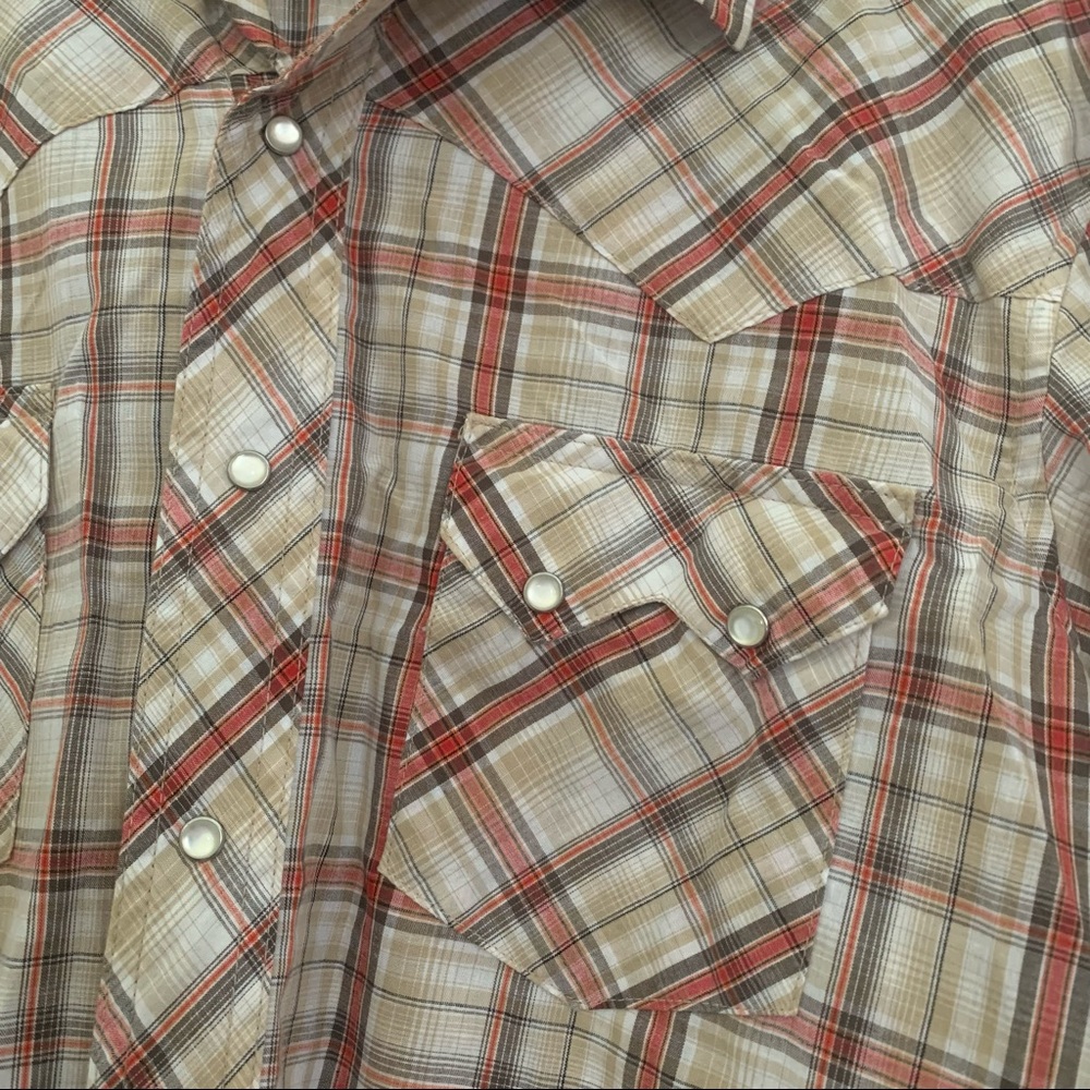 Wrangler Western style pearl snap shirt Large